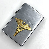 ZIPPO PAT.2517191 メタル後貼り ケーリュケイオン アスクレピオスの杖 ジッポ オイルライター